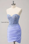 lilac-strapless-corset-pleated-tight-homecoming-dress-with-appliques
