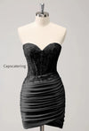 lilac-strapless-corset-pleated-tight-homecoming-dress-with-appliques