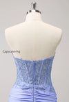 lilac-strapless-corset-pleated-tight-homecoming-dress-with-appliques