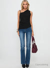 Smash Hit One Shoulder Top Black
