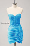 lilac-strapless-corset-pleated-tight-homecoming-dress-with-appliques