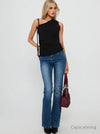 Smash Hit One Shoulder Top Black