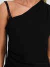 Smash Hit One Shoulder Top Black