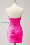 lilac-strapless-corset-pleated-tight-homecoming-dress-with-appliques