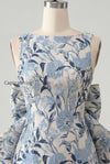 floral-pink-green-tight-boat-neck-short-homecoming-dress-with-bow
