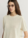 Textured Banana Linen Breathable Knit Tee - Relaxed Luxury Crewneck Summer Top
