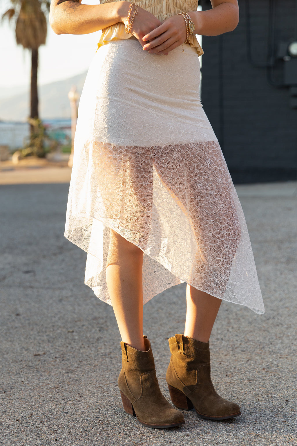Asymmetrical Midi Skirt