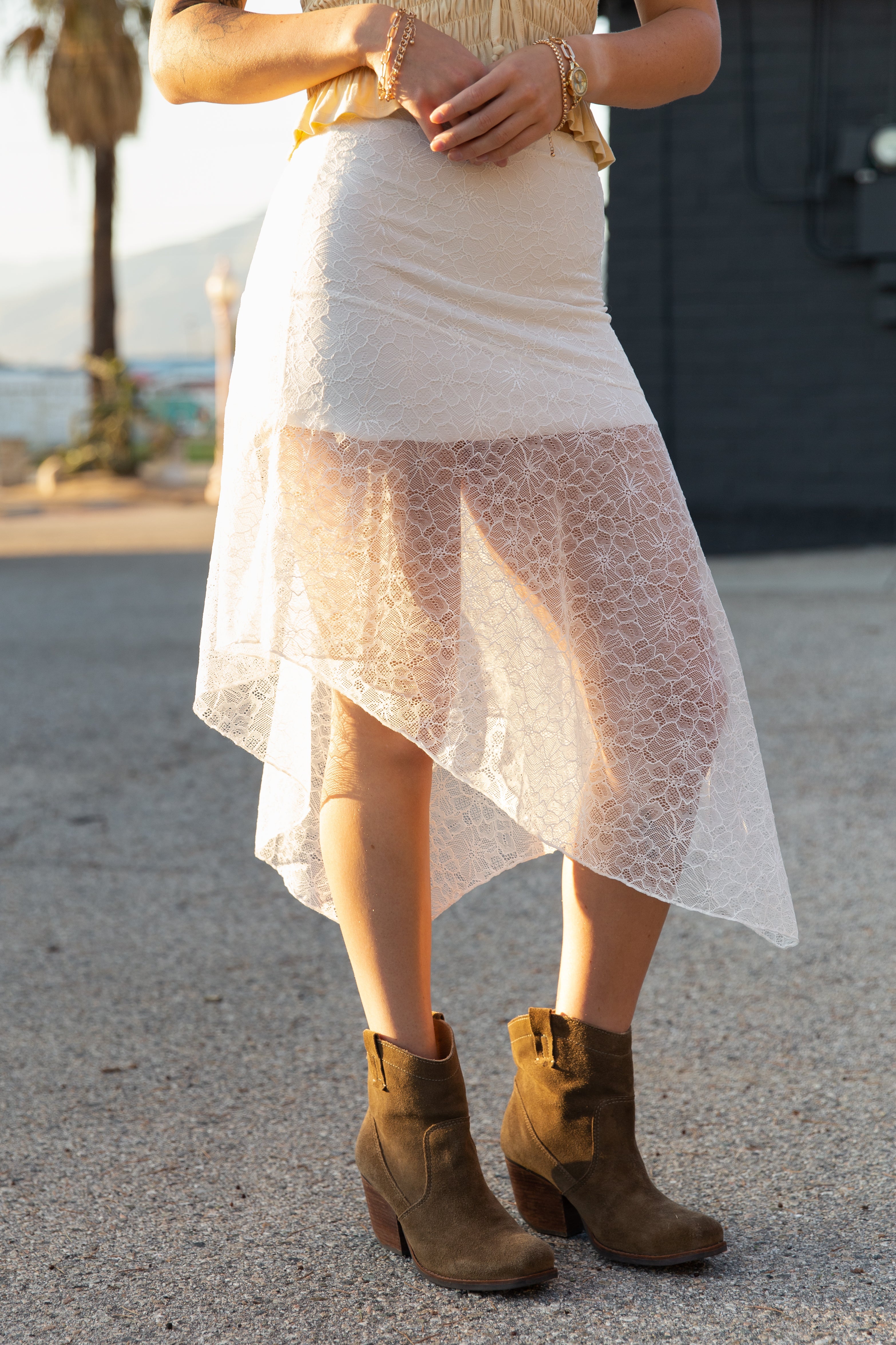 Asymmetrical Midi Skirt
