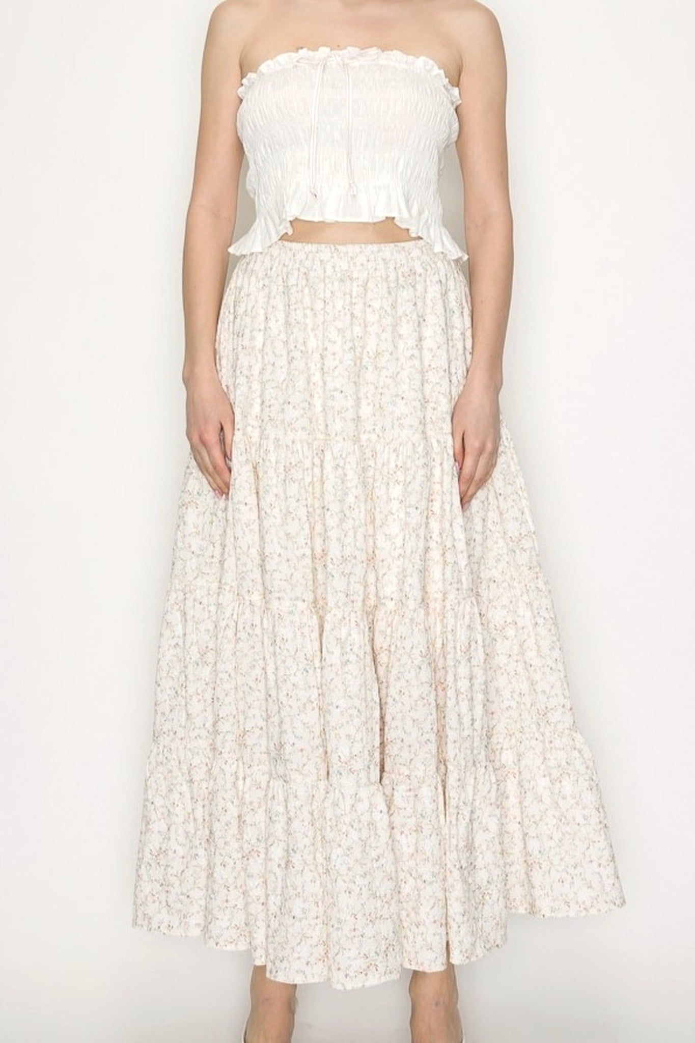 Ditsy Floral Midi Skirt