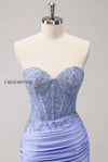 lilac-strapless-corset-pleated-tight-homecoming-dress-with-appliques