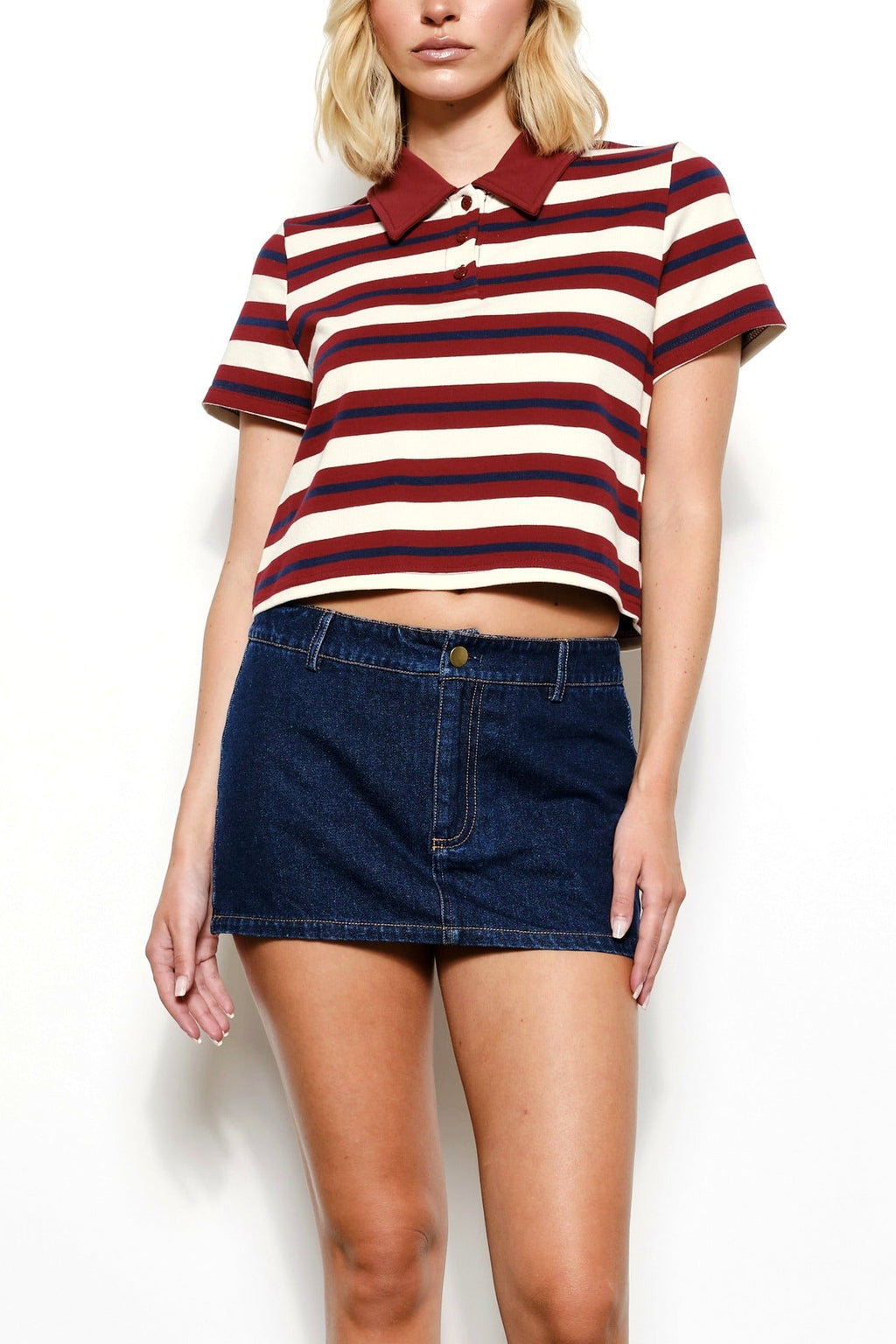 Denim Micro Mini Skort