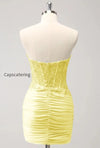 lilac-strapless-corset-pleated-tight-homecoming-dress-with-appliques
